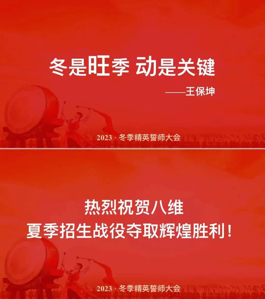 ”八維教育培訓(xùn)學(xué)校2023業(yè)務(wù)年度冬季精英誓師大會”/